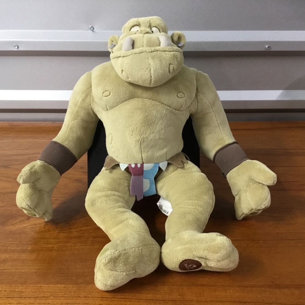 Disney Store Enchanted Movie Troll Ogre Green Plush Stuffed Animal